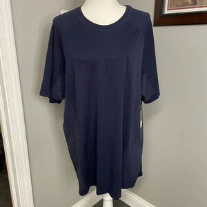 Fabletics the training day tee navy blue t-shirt size XXL NWT